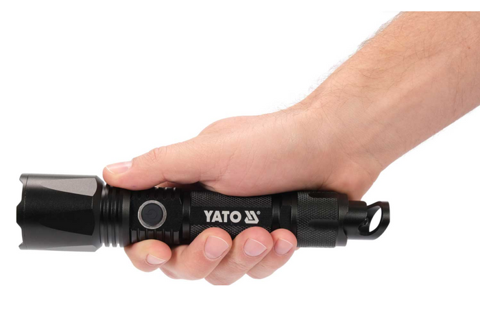 YATO YT-08559 LED 900lm многофункционален фенер, външна батерия, отварачка за бутилки, авариен чук
