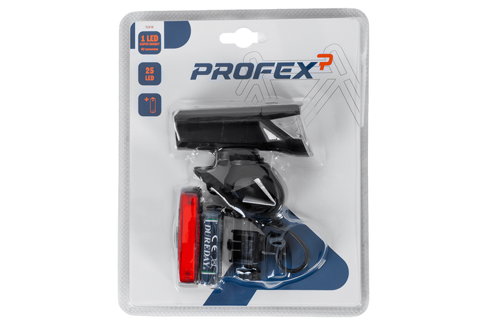Комплект велосипедни светлини с батерии Super Vision PROFEX 92618 (предни и задни)